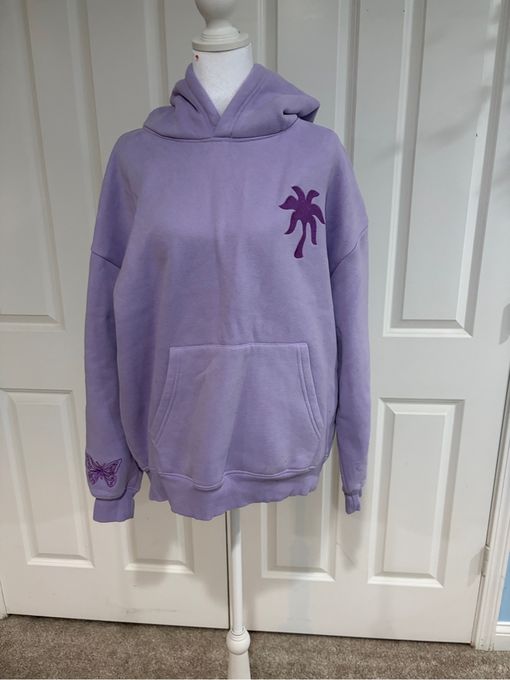 PINK Puff Victorias Secret Lavender Pullover with butterfly Logo